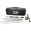Produktbild: Daiwa Unisex-Erwachsene, CC20F635ML CC20F565L Carbon Case Travel Pre-Mounted Freshwater Spinning Combo, Mehrfarbig/Meereswellen (Ocean Tides), One Size