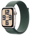 Produktbild: Apple Watch SE (2024) GPS 44 mm Alu Polarstern Sport Loop Seegrün