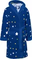 Produktbild: Erwin Müller Kinder-Bademantel mit Kapuze Frottier blau Größe 146/152 - saugstark, hautfreundlich, mit Tasche, Sterne