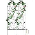 Produktbild: VEVOR Rankhilfe, 38x152 cm, 2er-Set rostfreies Metallspalier für Gartenblumen, Rankgitter, Kletterhilfe, Pflanzengitter für Rosen, Gurkenstütze, dekoratives Clematis-Spalier für Innenhöfe und Rasen