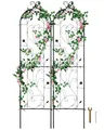 Produktbild: VEVOR Rankhilfe, 38x152 cm, 2er-Set rostfreies Metallspalier für Gartenblumen, Rankgitter, Kletterhilfe, Pflanzengitter für Rosen, Gurkenstütze, dekoratives Clematis-Spalier für Innenhöfe und Rasen
