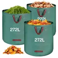 Produktbild: Gartensack 3X 272L - Gartenabfallsack Stabi mit 4 Griffe - Wasserdicht  Faltb...