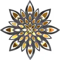 Produktbild: pajoma® Wanddekoobjekt Wanddekoration (1 St), große Blüte aus Metall mit glänzender Goldverziehrung