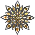 Produktbild: Mid.you Wanddeko, Schwarz, Gold, Metall, 59x59x5.1 cm, Dekoration, Skulpturen & Dekoobjekte, Wanddeko