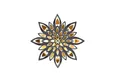 Produktbild: Wanddekoration SEEROSENBLÜTE  869, schwarz/gold, Ø 59 cm