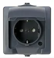Produktbild: NAUTIC - 1-fach Schutzkontakt-Steckdose anthrazit