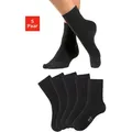 Produktbild: Basicsocken H.I.S, Herren, Gr. 35-38, schwarz (5x schwarz), Baumwollmischung, unifarben, elastisch, Socken, mit besonders weichem Bündchen