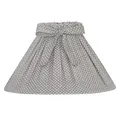 Produktbild: Grafelstein Lampenschirm STINE, Ø 30 cm, grau weiß gepunktet mit Schleife, Tischlampe Landhaus, groß, E14 und E27 geeignet