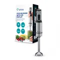 Produktbild: Stabmixer ariva 1200W mit LED-Display & Timer, Pürierstab mit Titan-Klingen, 12 Geschwindigkeitsstufen + TURBO, Edelstahl Mixfuß, Schwarz/Silber