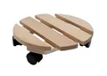 Produktbild: Pflanzenroller Rund Holz 30cm Tragkraft 120kg Rollbrett Wagen für Blumentopf