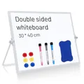 Produktbild: Kasanni Whiteboard Magnetisch Abwischbar Whiteboard Klein Beidseitige Verwendung Mit StäNder Tragbarkeit Geeignet für den Einsatz im Büro, zu Hause und in der Schule (30 cm x 40 cm)