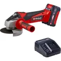 Produktbild: Power X-Change Akku-Winkelschleifer TC-AG 18/115 Li Kit, 18Volt rot/schwarz, Li-Ion-Akku 4,0Ah