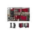 Produktbild: Vicco Eckunterschrank Küchenschrank Küchenzeile R-Line 86 cm Anthrazit Bordeaux Tür