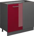 Produktbild: Eckunterschrank Vicco R-Line Rot Hochglanz 86 cm ohne Arbeitsplatte, Model 37827
