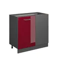 Produktbild: Vicco Eckunterschrank R-Line, Rot Hochglanz, 86 cm