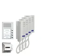 Produktbild: TCS Türsprechanlage 4-Familienhaus Audio Set Aufputz silber weiß Bus