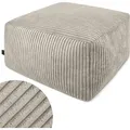 Produktbild: Domarex Sitzpouf 45x45x25 cm, Polsterstoff, rutschfest, modern, geeignet als Sitzgelegenheit oder Fußhocker, Wohnzimmer, Schlafzimmer, Beige - Beige