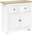 Produktbild: HOMCOM Sideboard Küchenschrank mit 2 Schublade, Soft-Close-Doppeltür, Verstellbarer Einlegeboden, Moderner Aufbewahrungsschrank für Wohnzimmer, Schlafzimmer 79 x 35 x 80 cm Weiß