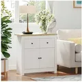 Produktbild: HOMCOM Sideboard Kommode mit Schublade, Soft-Close-Tür, Verstellbarer Einlegeboden (Moderner Aufbewahrungsschrank, 1 St., für Wohnzimmer, Schlafzimmer), 79 x 35 x 80 cm Weiß weiß