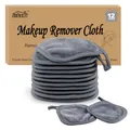 Produktbild: HOMEXCEL Abschminktuch aus Mikrofaser - Wiederverwendbar Waschbar Ultraweich Mikrofaser Gesichtsreinigungstuch für Alle Hauttypen- Make-Up Entferner Tuch Grau(5 x 5inch 12 Stück)