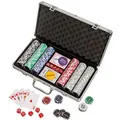 Produktbild: Philos Pokerkoffer 3757, 300 Chips, Aluminium-Koffer, 2 Decks, Dealer Button, Würfel