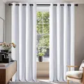 Produktbild: Deconovo Verdunkelungsgardine mit Kälteschutz Gardinen Wohnzimmer Vorhang Blickdicht Fenstervorhang, 260x140 cm(HöhexBreite), Silber Grau, 2er Set