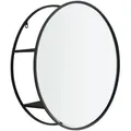 Produktbild: [en.casa] Wandspiegel, Schwarz, Glas, Rund, 50x13x50 cm, Spiegel, Wandspiegel