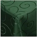 Produktbild: DecoHomeTextil Heimtextilmanufaktur Tischdecke Kringel Circle Tafeldecke Ornamente Damast Tischdecke grün Eckig 130 x 130 cm