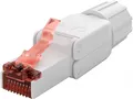 Produktbild: CAT 6 konfektionierbar RJ45-Stecker, UTP ungeschirmt, für 5,0-8,5 mm kabel, rot