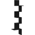 Produktbild: vidaXL Wand-Eckregal Schwarz 32x32x127,5 cm Holzwerkstoff 860518