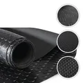 Produktbild: Walser Gummimatte Coin, zuschneidbare Gummimatten Boden 100x200 cm, Gummimatte Außenbereich, universal Gummi Schutzmatte für Garagen Boden, Werkstatt Boden, Outdoor, Gummimatte Meterware schwarz