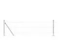 Produktbild: vidaXL Gartenzaun Zaun mit Pfosten Silber 0,4 x 25 m Stahl, (1-St)