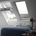 Produktbild: VELUX Verdunkelungsrollo uni weiß manuell Rahmen aluminium DKL Y85 1025S