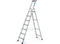 Produktbild: ZARGES Profi-Stufenleiter, einseitig begehbar, Aluminium eloxiert, mit Werkzeugablage, für Handwerk und Industrie, 7 Stufen inkl. Plattform