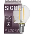 Produktbild: Sigor 2,5W Kugel Filament klar E14 250lm 2700K dimmbar 6134301 Neu OVP