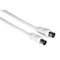 Produktbild: Hama Antennenkabel, 75dB, Koax Stecker- Koax-Kupplung, 3m, weiss, 00011901