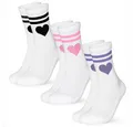 Produktbild: OCCULTO Tennissocken Damen Herz Tennis Socken 3er Pack (Modell: Venus) (3-Paar)