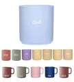 Produktbild: Design Letters Lieblingsbecher Blau DAD Tasse | Papa Geschenk Weihnachten, Weihnachtsdeko | Vatertagsgeschenk für Papa | Dad Kaffeetasse | Weihnachtsgeschenke für Pappa, Kaffeebecher Porzellan 250 Ml