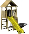 Produktbild: Wendi Toys Holz Spielturm Falke inkl. Rutsche und Kletterwand Natur 280x110x270 cm