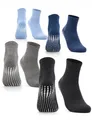 Produktbild: Occulto Damen Stoppersocken 80% Baumwolle 2-4 Paar (Modell: Madeleine) 4 Paar|Schwarz,Grau,Navy,Blau 35-38