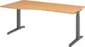 Produktbild: bümö Schreibtisch Serie-XB - Nachbildung: Buche, Gestell: Graphit, Größe: 180 x 100 cm
