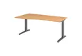 Produktbild: bümö Schreibtisch XB-Serie, Freiform: 180 x 100 cm - Dekor: Buche - Gestell: Graphit