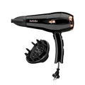 Produktbild: BaByliss Haartrockner Cordkeeper – Leistungsstarker 2000W Föhn mit einzigartigem 1,65m Kabeleinzug, Ionen-Technologie mit Anti-Frizz, 3 Heiz- & 2 Geschwindigkeitsstufen, Schwarz, D373E