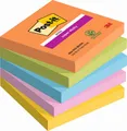 Produktbild: Post-it Super Sticky Haftnotizblock 654-5SS-BOOS Haftnotizblock Boost - 76 x 76 mm, 5x 90 Blatt, sortiert