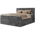 Produktbild: Boxspringbett mit Bettkasten  ¦ grau ¦ Maße (cm): B: 186 H: 119