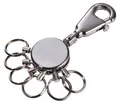 Produktbild: Schlüsselanhänger mit Karabinerhaken 6 auswechselbare Ringe, Metall von TROIKA