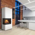 Produktbild: Kamineinsatz Kratki Simple Box Links 8kW Ø200 Bianco Kaminbausätze BImSchV 2 HKI