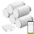 Produktbild: revolt 5er-Set smarte Heizkörperthermostate mit Display, App, ZigBee-Gateway