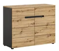 Produktbild: xonox.home Sideboard Kommode Canu, grau / Artisan Eiche, Sideboard, 100 cm