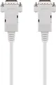 Produktbild: Goobay 50549 D-SUB 9 pin Anschlusskabel, Stecker/Stecker, seriell 1:1, 2 m, Grau